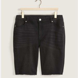 Black Denim Bike Shorts Plus Size